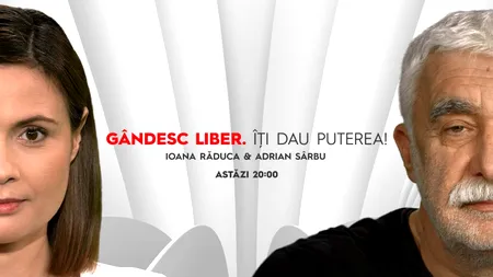 Gândesc liber! Îți dau puterea - diseară, la ora 20.00, la Aleph News