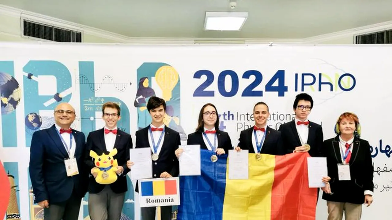 Rezultat excepțional: Elevii români, CAMPIONI OLIMPICI la fizică în Iran. Trei medalii de aur, două de argint!