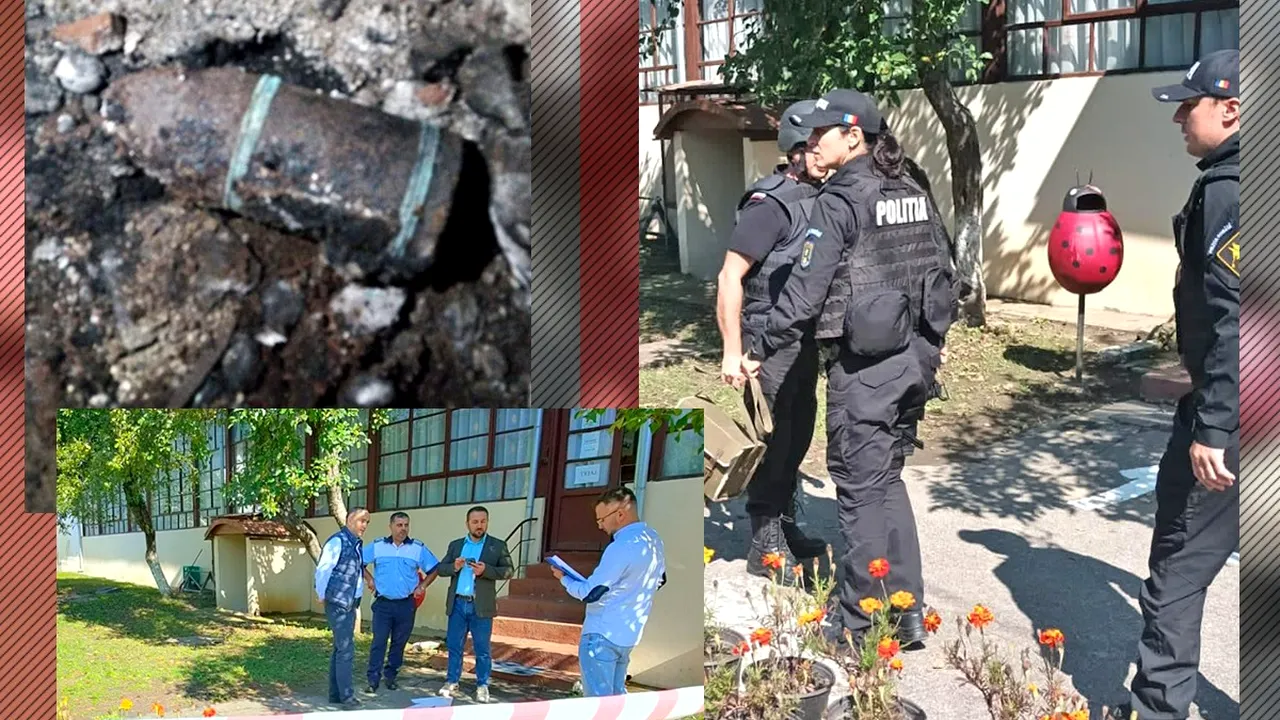 UPDATE: FOTO - Alertă într-o grădiniță din Câmpulung Muscel: În subsol a fost descoperit un proiectil / 28 de copii și 5 adulți au fost evacuați / Reacția primarului