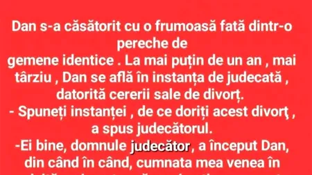 Bancul de duminică | Dan și gemenele