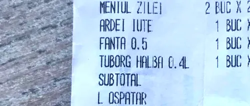 Câți lei costă două meniuri ale zilei, la împinge tava în Eforie Sud. Un turist a făcut publică nota de plată