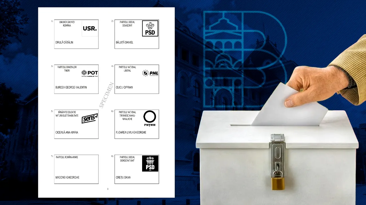 Cum arată buletinul de vot pentru alegerile la Primăria Capitalei