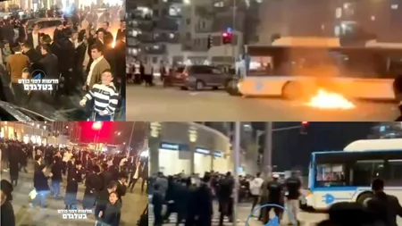 În Ierusalim, un autobuz a intrat într-o mulțime de protestatari ultra-ortodocși