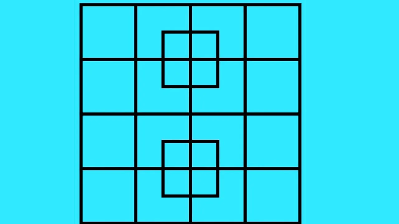 Test de inteligență | Câte pătrate sunt, în total, în această imagine?