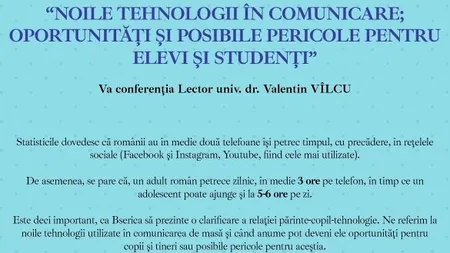 Consiliul Județean Ilfov organizează conferința ”Noile tehnologii în comunicare. Oportunități și posibile pericole pentru elevi și studenți” (P)