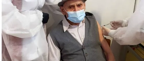 Un bătrân din Gherla s-a vaccinat la 105 ani împotriva COVID-19: „Ce să simt? O înțepătură!”