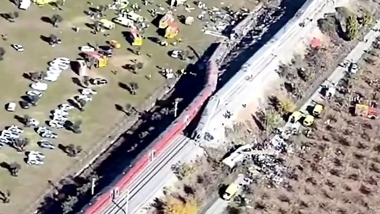 Raport preliminar privind accidentul feroviar din Spania. Trenul care a produs tragedia ar fi putut avea 200 km/h în momentul impactului