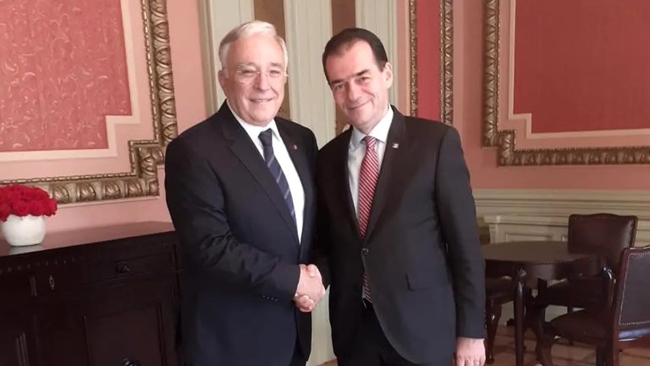 Ludovic Orban a avut o întâlnire, luni, cu guvernatorul BNR Mugur Isărescu