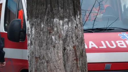 Cinci răniți după ce un autoturism a intrat într-o autoutilitară, apoi într-o macara