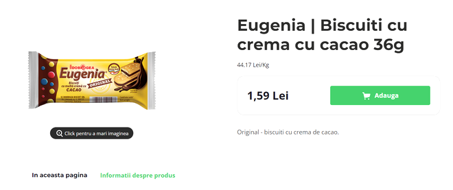 „Eugenia” costă 1.5 lei în supermarket