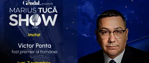 Marius Tucă Show începe luni, 7 octombrie, de la ora 20.00, live pe Gândul. Invitat: Victor Ponta