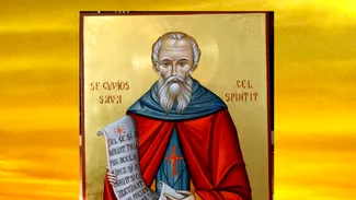 Sărbătoare cu cruce neagă pe 5 decembrie, Sfântul Sava cel Sfințit