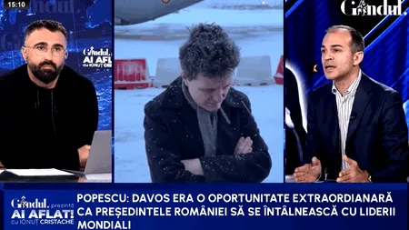 Nicușor Dan, marele absent de la Davos. Ștefan Popescu: Ignorarea acestui eveniment ridică o problemă de personalitate