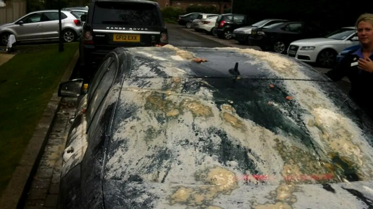 Michel Owen și-a găsit Mercedesul vandalizat. 