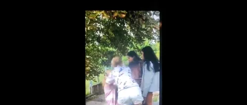 VIDEO | Imagini scandaloase! O fată de 11 ani a fost snopită în bătaie de două fete de 12 ani, în curtea unui liceu din Hunedoara