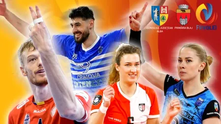 Blajul este noua CAPITALĂ a voleiului românesc! Supercupa României, la feminin și masculin, într-o sală care a costat 12 milioane de euro