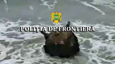 VIDEO | Mină marină, descoperită de polițiștii de frontieră pe plajă, în zona Sfântul Gheorghe. Militarii din Forțele Navale intervin pentru neutralizarea ei