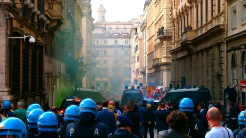 Confruntări între poliție și protestatari care se opun unui proiect feroviar, la Roma