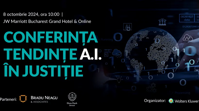 Conferința „Tendințe AI în Justiție” – 8 Octombrie 2024