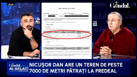Cristoiu, uluit să afle de terenul lui Nicușor Dan de 7.000 de metri pătrați, din Predeal: „De unde a avut bani? De unde 180.000 de euro?”