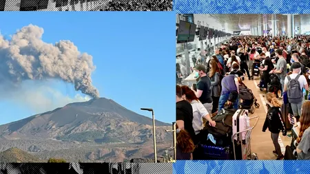 A erupt vulcanul Etna. Sunt perturbări ale zborurilor de pe aeroportul Catania – Fontanarossa. Unde puteți găsi informații