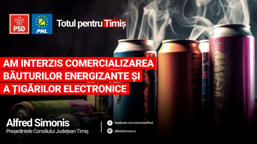 Deputatul Alfred SIMONIS a inițiat legile care apără SĂNĂTATEA copiilor/S-a INTERZIS vânzarea de ENERGIZANTE și țigări electronice minorilor