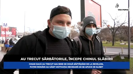 GÂNDUL VOX POPULI | Cum luptă românii cu kilogramele în plus, după mesele copioase de sărbători (VIDEO)