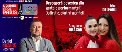 Sportiva Annaliese Drăgan și Irina Deleanu, președintele FR de Gimnastică Ritmică, sunt invitatele emisiunii Drumul spre Paris de joi, 5 octombrie