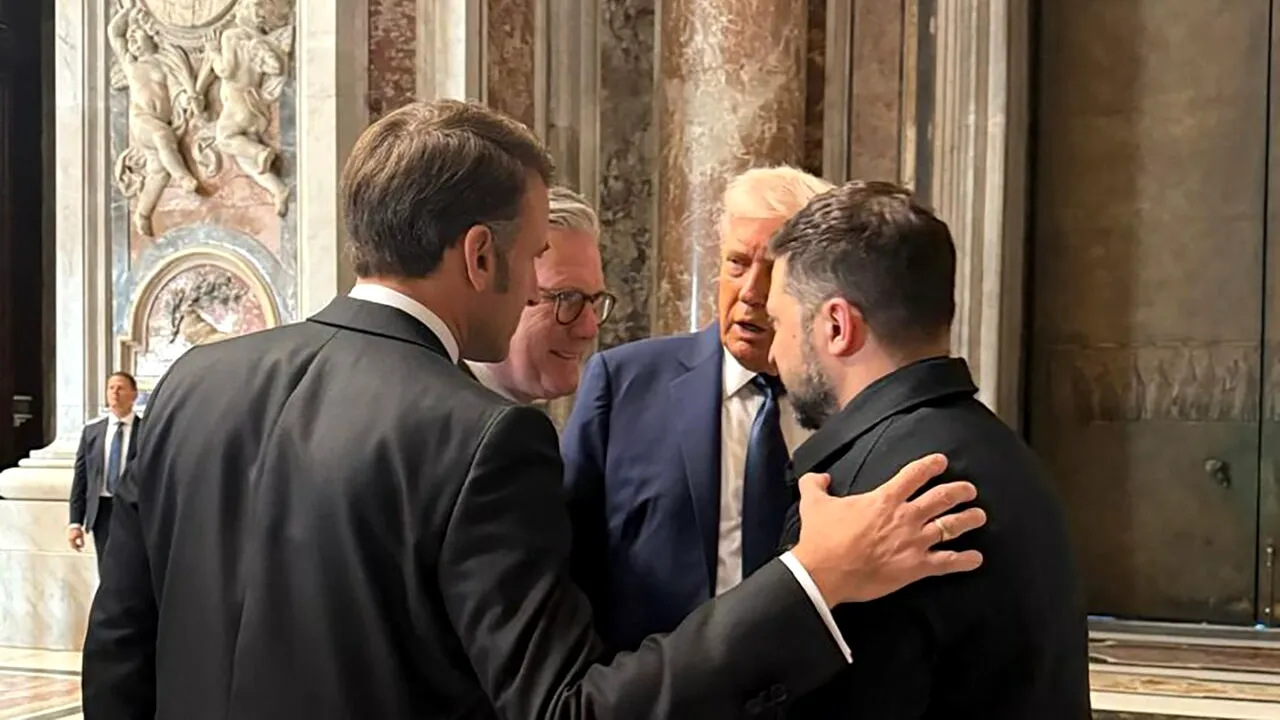 Donald Trump, Volodimir Zelenski, Emmanuel Macron și Keir Starmer au avut 