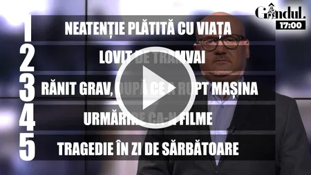 GÂNDUL NEWS. Accident cumplit în Capitală, surprins de o cameră de bord / Un bărbat a fost lovit de tramvai (VIDEO)