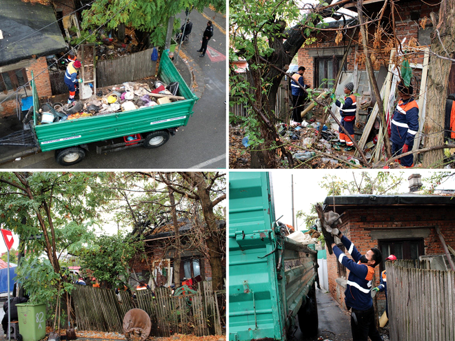 FOTO: Peste 20 de tone de gunoi, scoase dintr-o casă din Sectorul 2FOTO: Peste 20 de tone de gunoi, scoase dintr-o casă din Sectorul 2