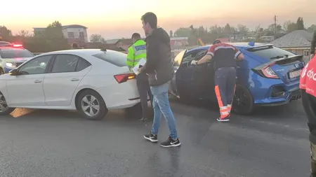 Carambol cu șase mașini pe DN6, în localitatea ilfoveană Bragadiru. Un copil de 3 ani a fost rănit (FOTO-VIDEO)