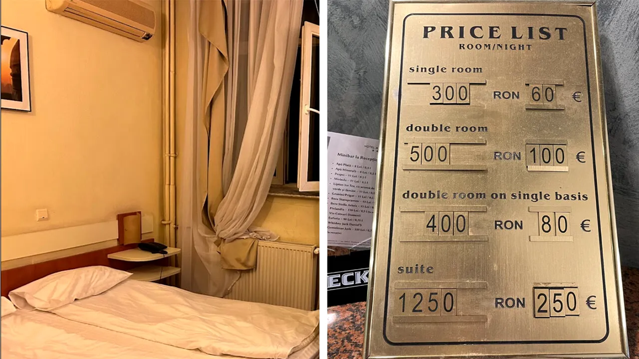 Concediu de COȘMAR pentru un bucureștean, într-un hotel de 3 stele din Iași. Cum arăta camera de 300 lei/noapte