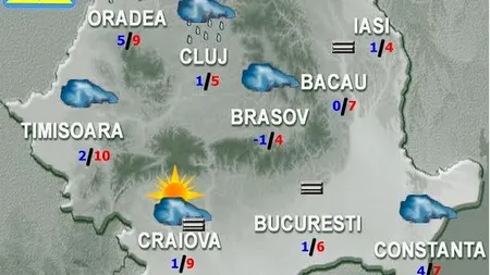 VREMEA. Cum va fi vremea în acest sfârșit de săptămână