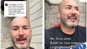 VIDEO. Daună totală! Un bărbat a renunțat la Tesla, după ce bateria mașinii „a murit” definitiv și nu a mai putut deschide portierele