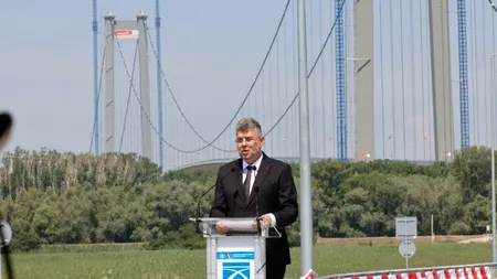 VIDEO | Mesajul premierului, pe Podul de la Brăila: „Este un simbol al patriotismului economic pe care l-am pus la baza Programului de Guvernare”