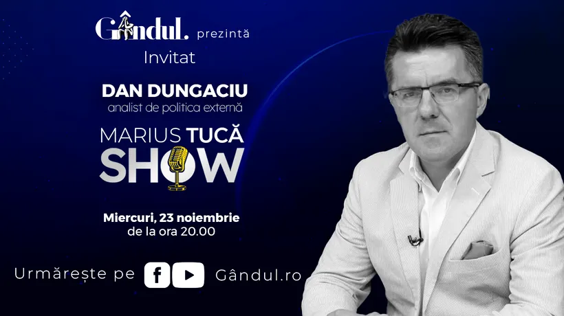 Marius Tucă Show începe miercuri, 23 noiembrie, de la ora 20.00, live pe gândul.ro