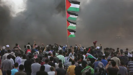 O carte de condoleanțe, deschisă la Ambasada Palestinei în memoria civililor morți în protestele de la frontiera Fâșiei Gaza cu Israel