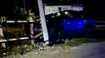 Militar plecat în căutarea unei drone, prins băut la volan după ce a intrat cu mașina într-un stâlp