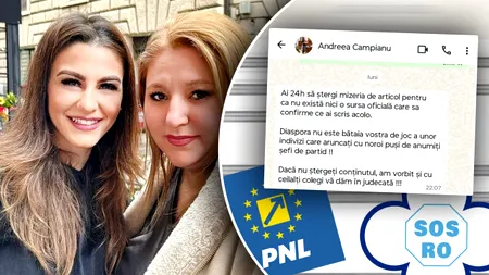 Deputata traseistă „extremistă”, Andreea Cîmpianu - trecută de la Șoșoacă la PNL-Bolojan - încearcă să intimideze un reporter Gândul: „Ai 24h să ștergi mizeria de articol”. Ce a înfuriat-o