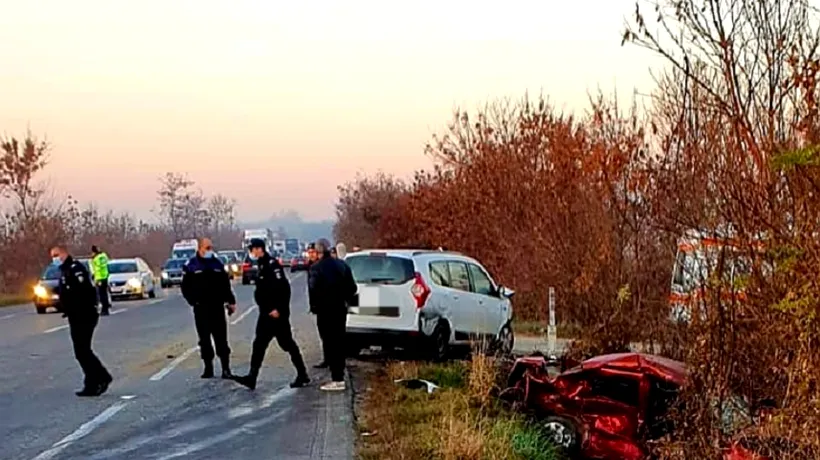 FOTO | Patru persoane au fost rănite într-un accident cu 7 maşini pe DN2, în zona localităţii Coşereni