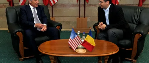 Ponta s-a întâlnit cu șeful Pentagonului, la baza militară Mihail Kogălniceanu din Constanța
