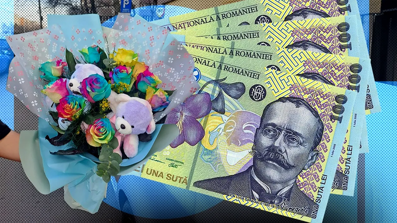 Cât a plătit un tânăr din București de Valentine’s Day pentru un buchet cu 11 trandafiri colorați cumpărat de la florarii din Sectorul 6. E amețitor
