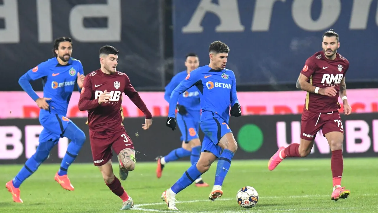 CFR Cluj n-a PUTUT trece de liderul FCSB! Care a fost cea mai controversată fază a partidei din Gruia