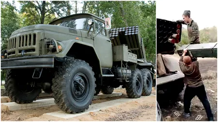 VIDEO | Putin n-ar fi mândru. Modul neortodox în care rușii din Ucraina încarcă o rachetă într-o „Katiușa” sovietică