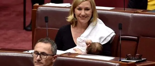 Senatoarea din Australia, care și-a alăptat copilul în Parlament, marchează o nouă premieră. Videoul care a devenit viral 