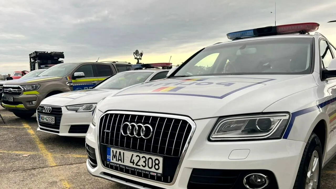 ACCIDENT în lanţ pe DN2, în județul Vrancea, între 4 autovehicule, printre care o mașină a Poliției. NOUĂ persoane au fost rănite