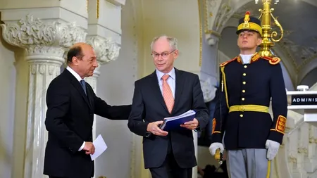 Cum l-a făcut președintele Consiliului European să râdă pe Traian Băsescu. VIDEO