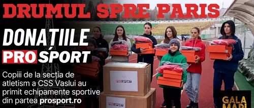 Gala Mari Sportivi 2023. ProSport a donat echipament sportiv în valoare de 10.000 de lei copiiilor de la CSS Vaslui, secția de atletism