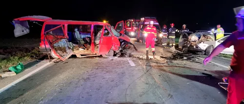 Accident GRAV în Feldioara, județul Brașov. Șapte persoane au fost rănite după impactul dintre un microbuz și un autoturism